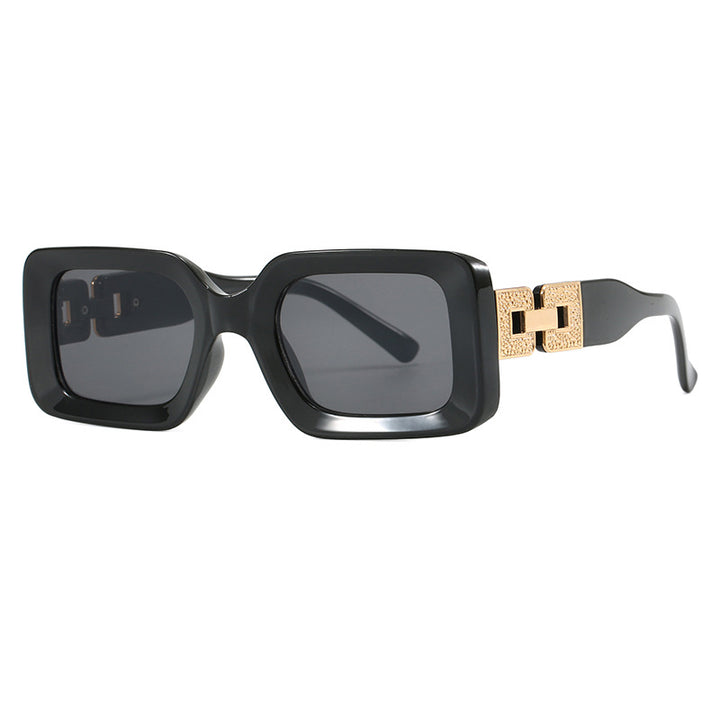 Women’s fashionable sunglasses in elegant square design with luxurious golden accents Stornfield