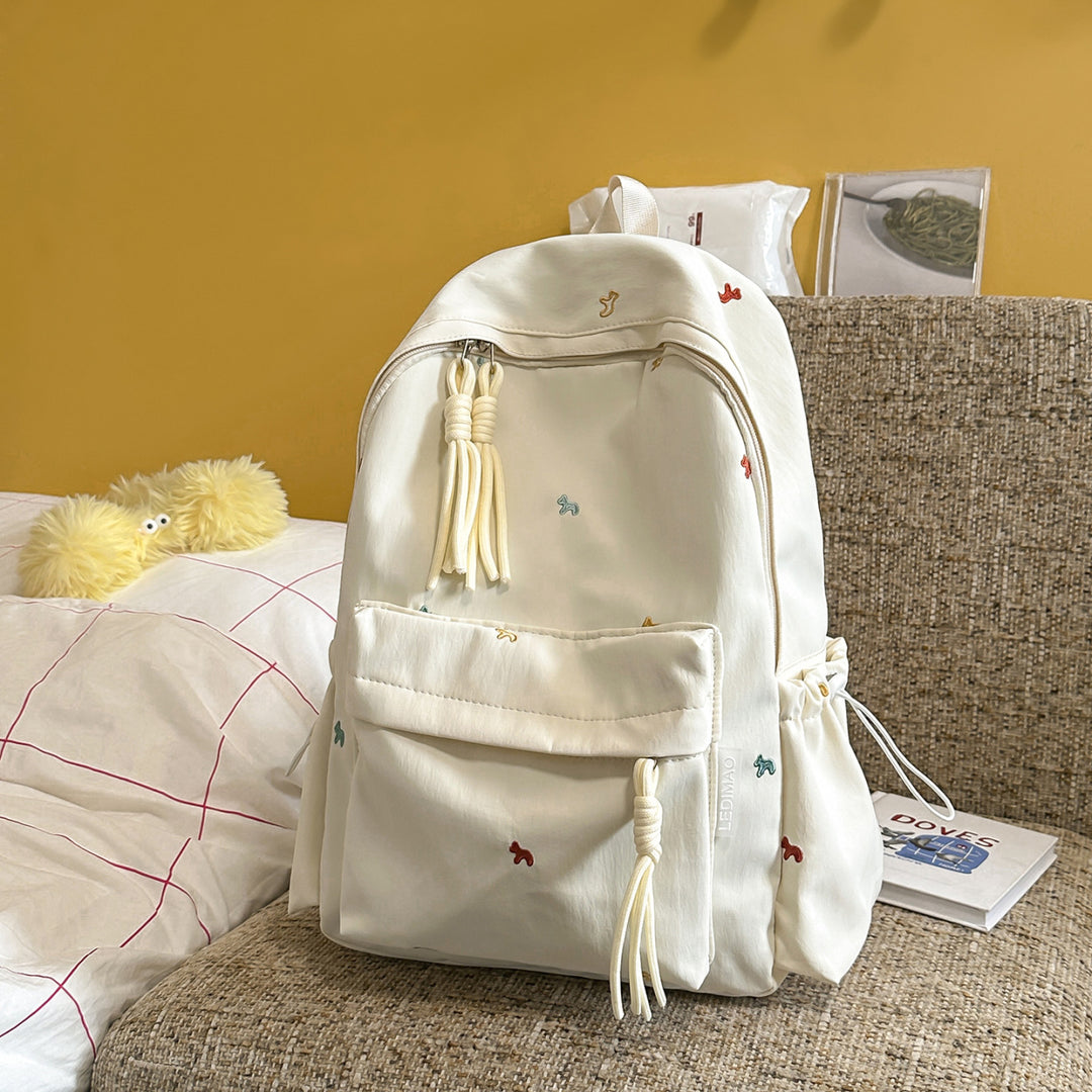 Stylish Floral-Embellished Backpack Stornfield