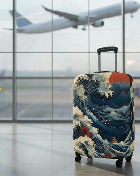 Unisex expandable suitcase cover with cat pattern, elastic protective material and zipper Stornfield