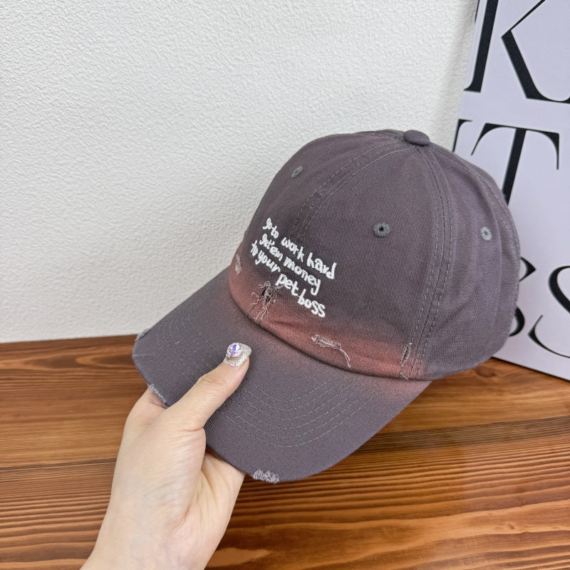 Women's Distressed Denim Statement Cap Stornfield