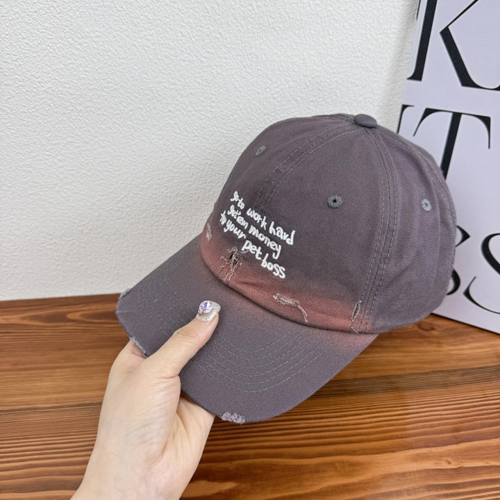 Women's Distressed Denim Statement Cap Stornfield