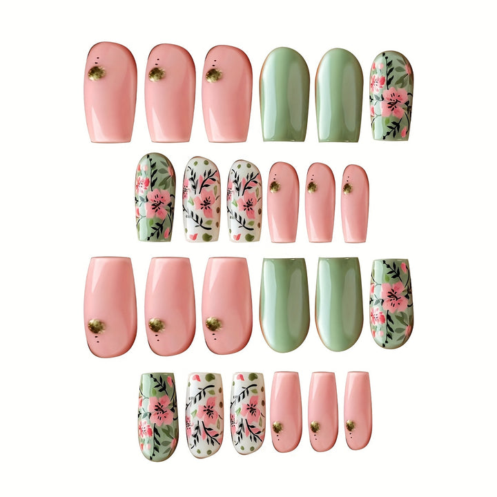 Botanical Floral Press-On Nail Art Stornfield