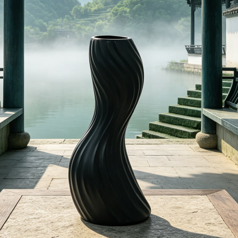 Elegant Twisted Decorative Floor Vase Stornfeild