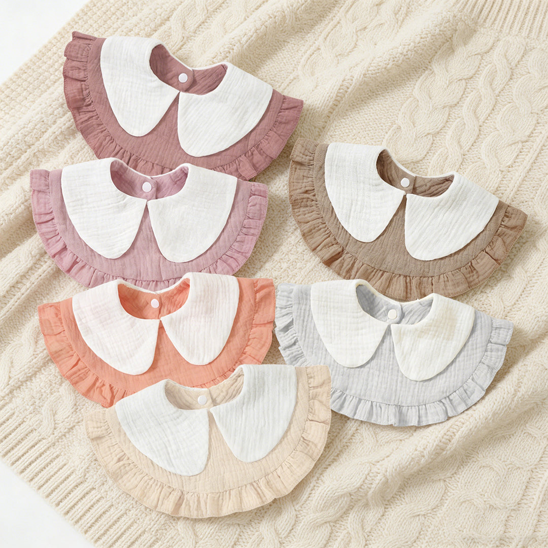 Ruffled Muslin Baby Bib Stornfield