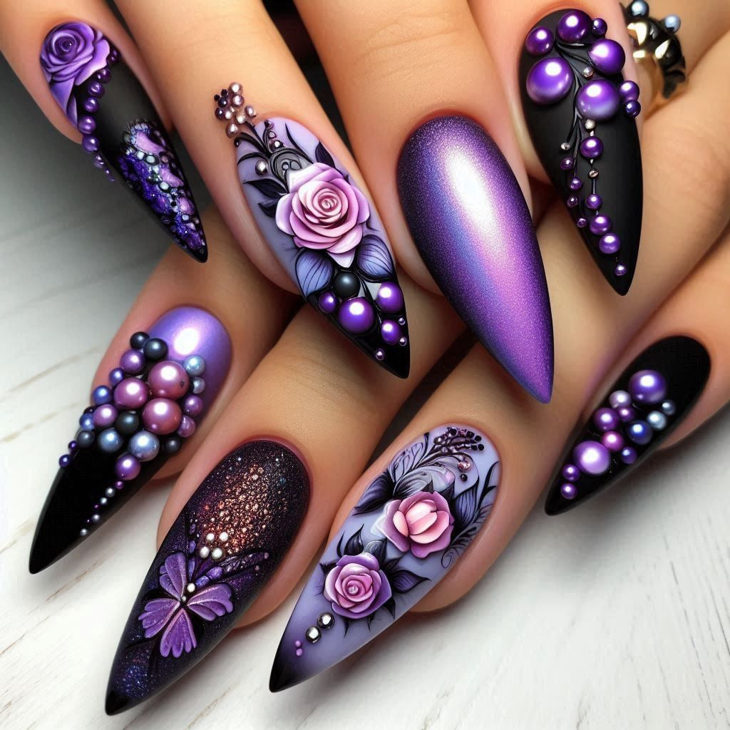 Creative Nail Art with Exotic Leaf Design Stornfield