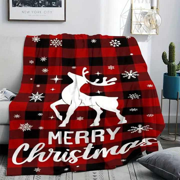 Holiday-Themed Fleece Throw Blanket