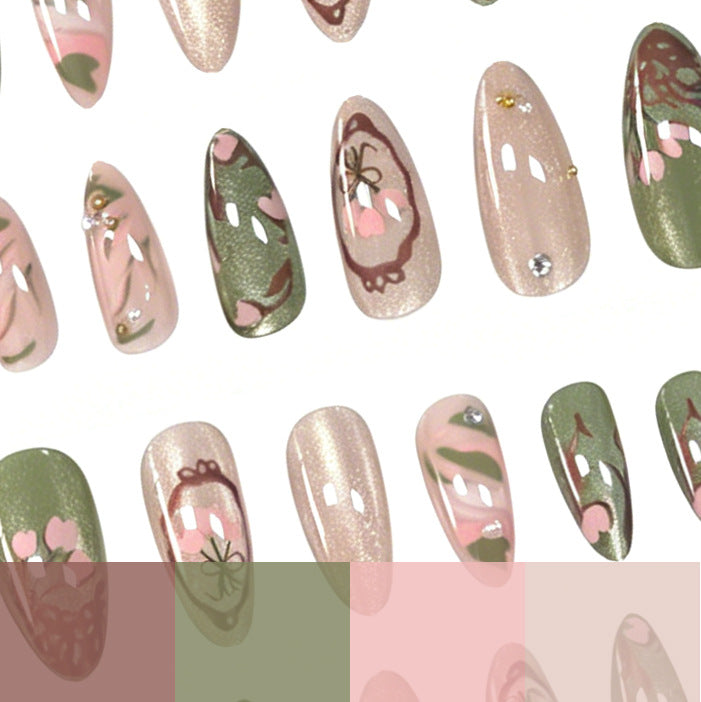 Artistic Floral Press-On Nail Enhancements Stornfield 1789915404