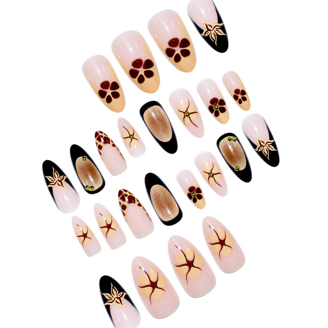 Artistic Floral Press-On Nail Enhancements Stornfield 1787913795