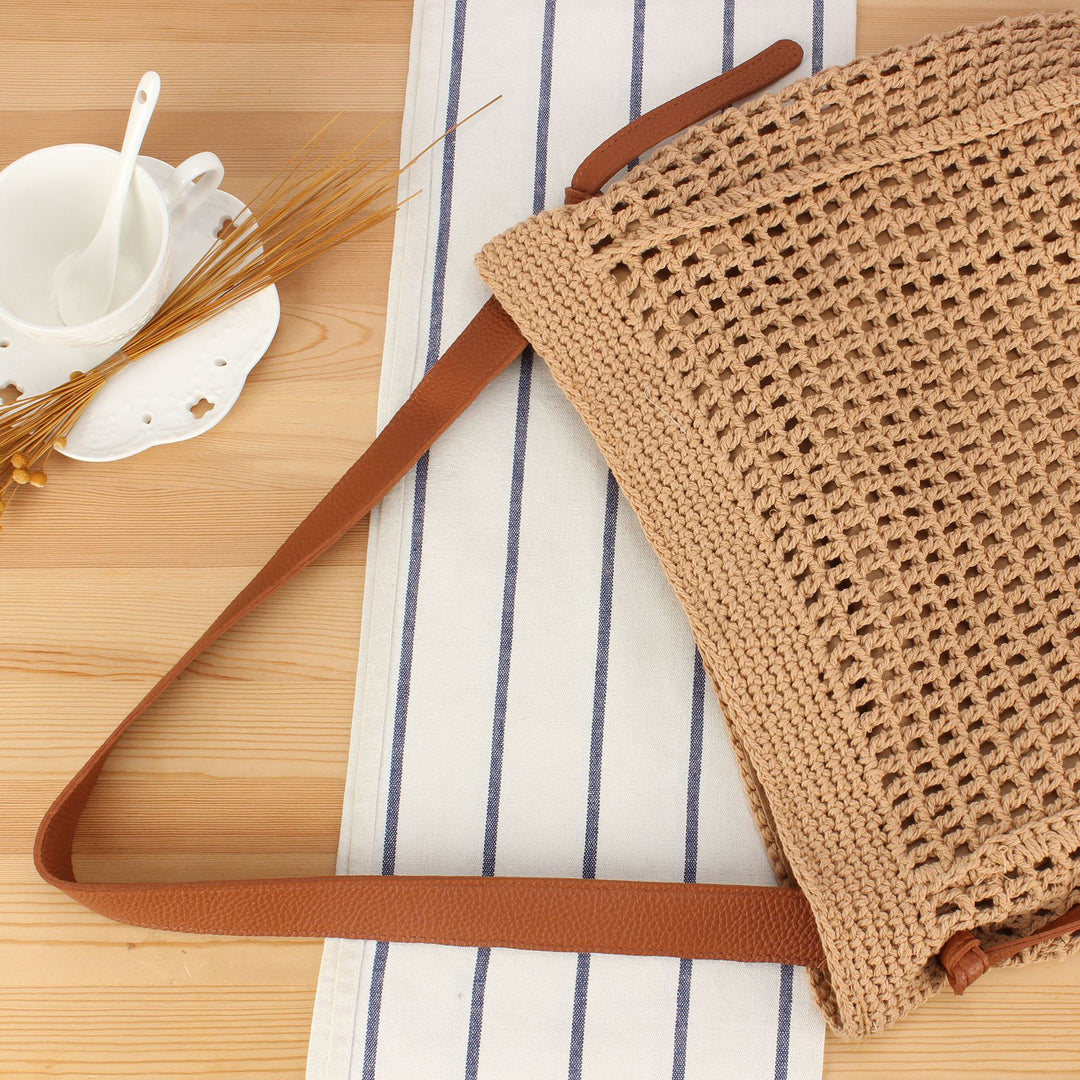 Hand-knotted tote bag with elegant structure Stornfield