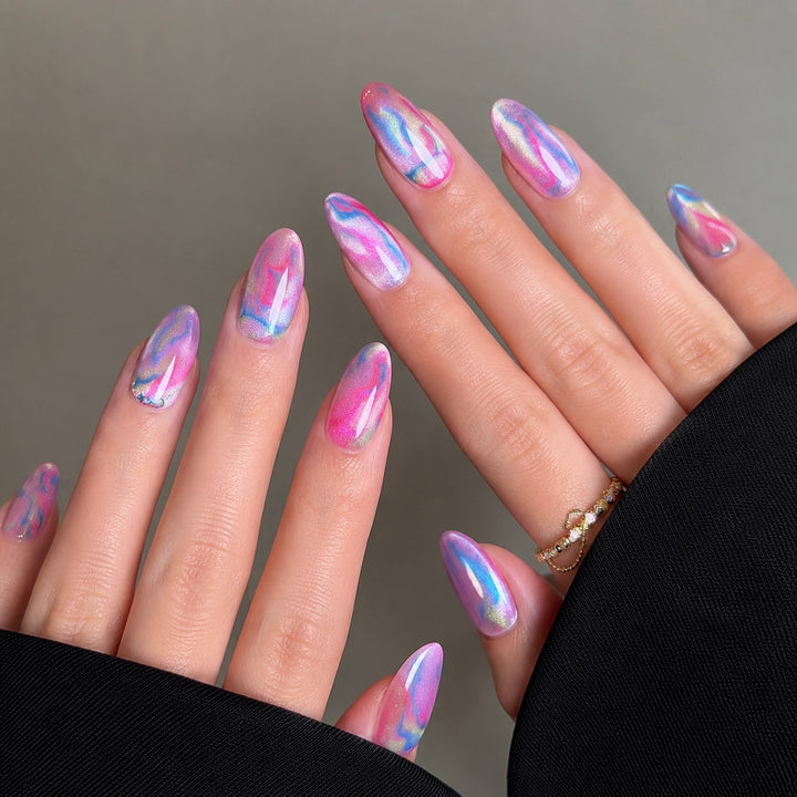 Marbled Fantasy Press-On Nail Tips Stornfield