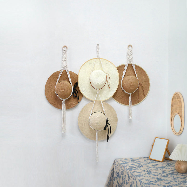 Stylish Macrame Hat Organizer Stornfield
