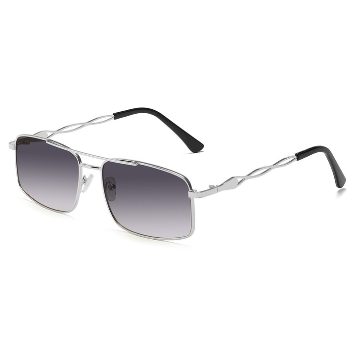 Women's sunglasses with trendy rectangular frame and yellow lenses Stornfield
