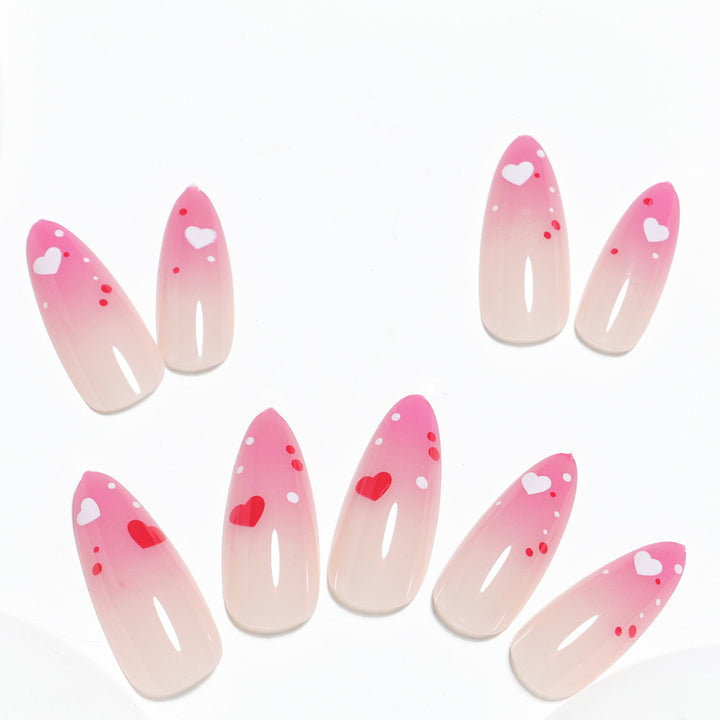 Romantic Heart Design Press-On Nails Stornfield