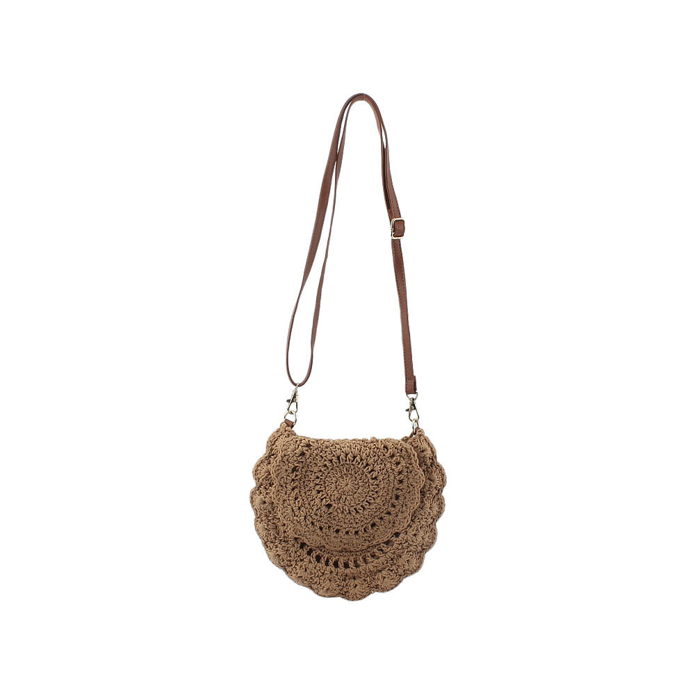Handcrafted shoulder bag with unique crochet pattern Stornfield