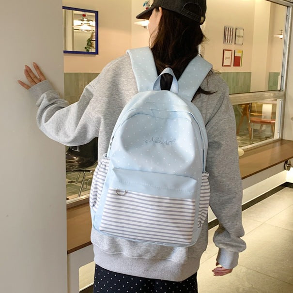 Polka Dot Print Casual Backpack Stornfield