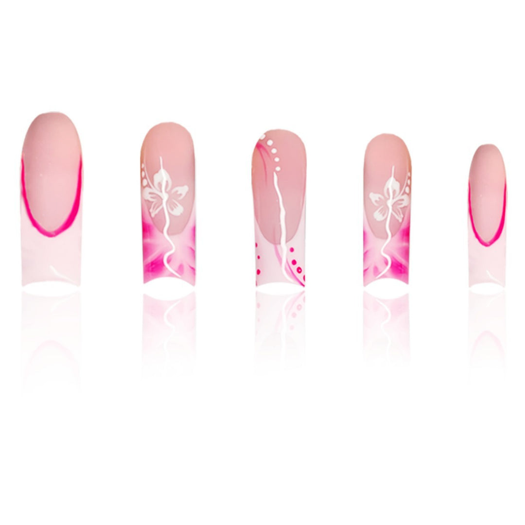 Artistic Floral Stiletto Press-On Nails Stornfield