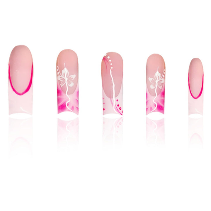 Artistic Floral Stiletto Press-On Nails Stornfield