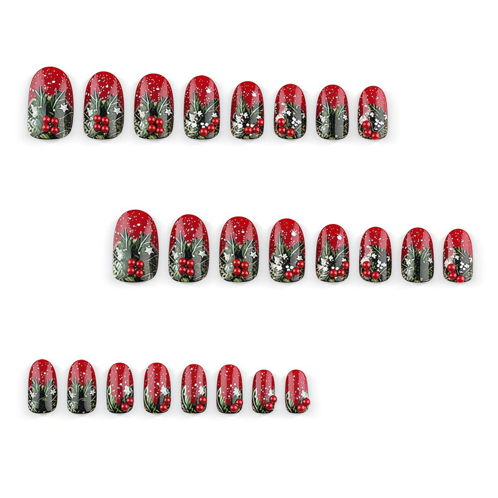 Artificial nails with festive Christmas design Stornfield