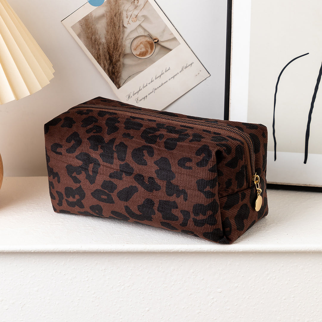 Textured Leopard Print Pencil Case Stornfield