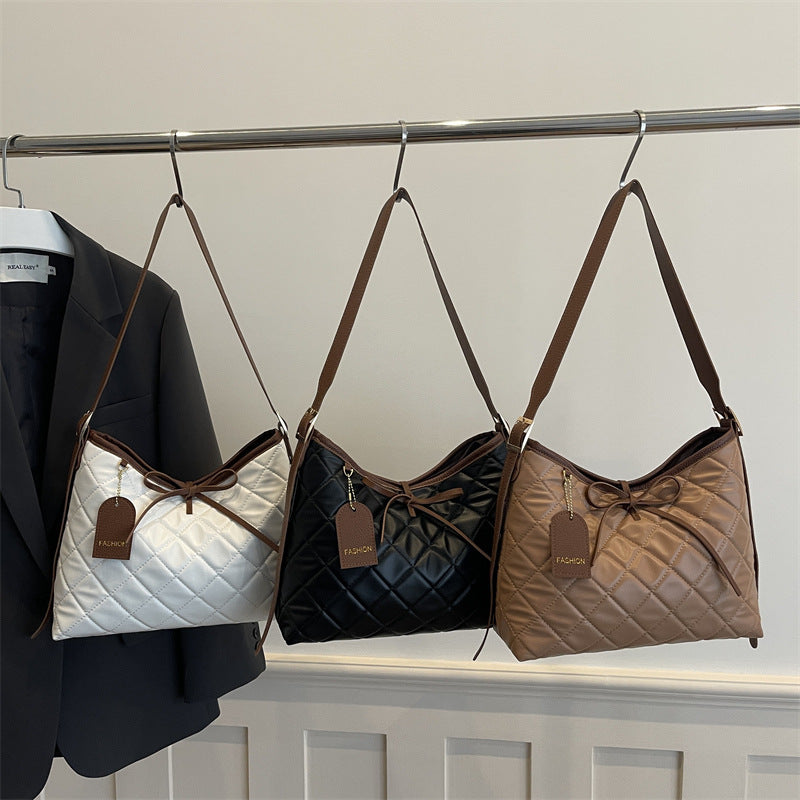 Quilted Leather Hobo Bag