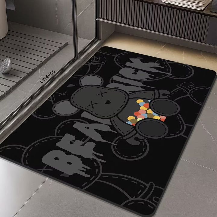 Geometric Hexagonal Pattern Bath Mat Stornfield