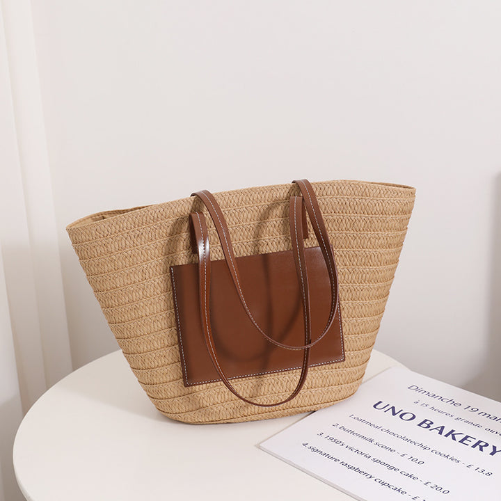 Elegant Bast bag with stylish leather detail Stornfield