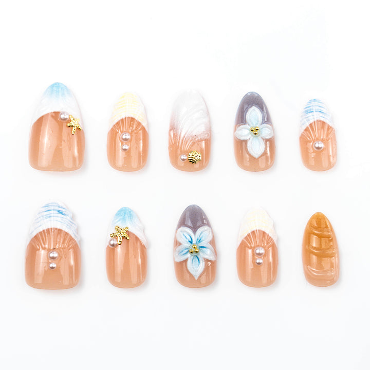 Floral Articulate Press-On Nail Set Stornfield