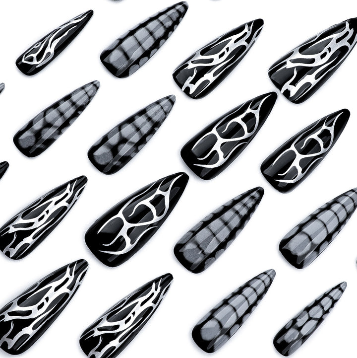 Artistic stiletto nails with modern structure design Stornfield