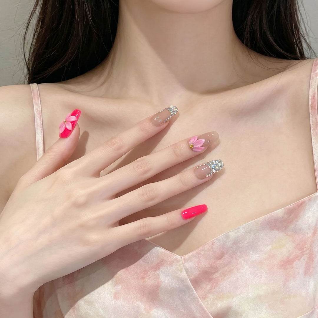 Decorative Floral Press-On Nail Art Set Stornfield 1788224002