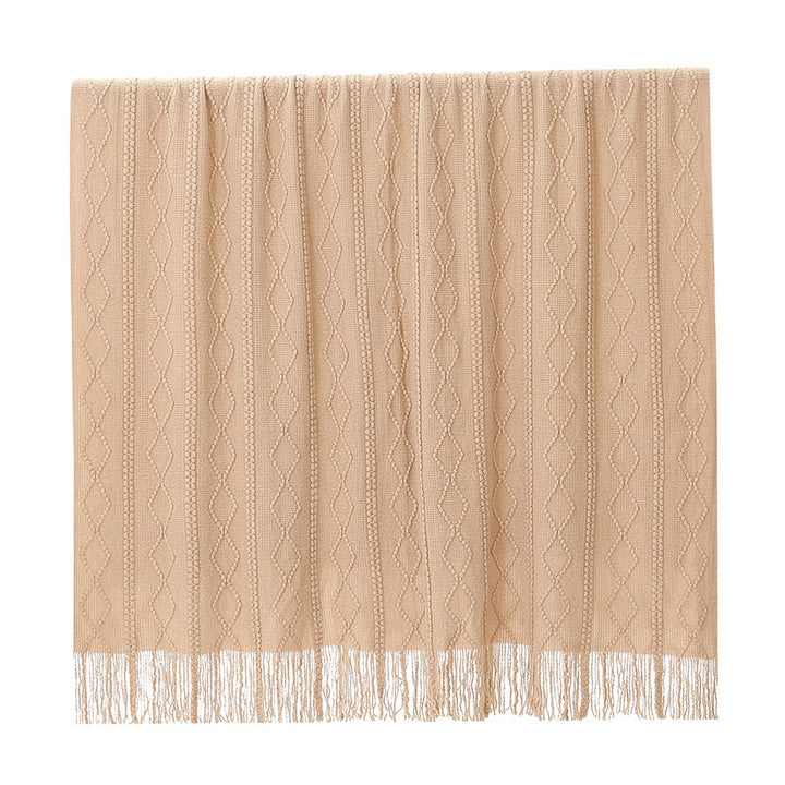 Decorative Cable Knit Throw Blanket