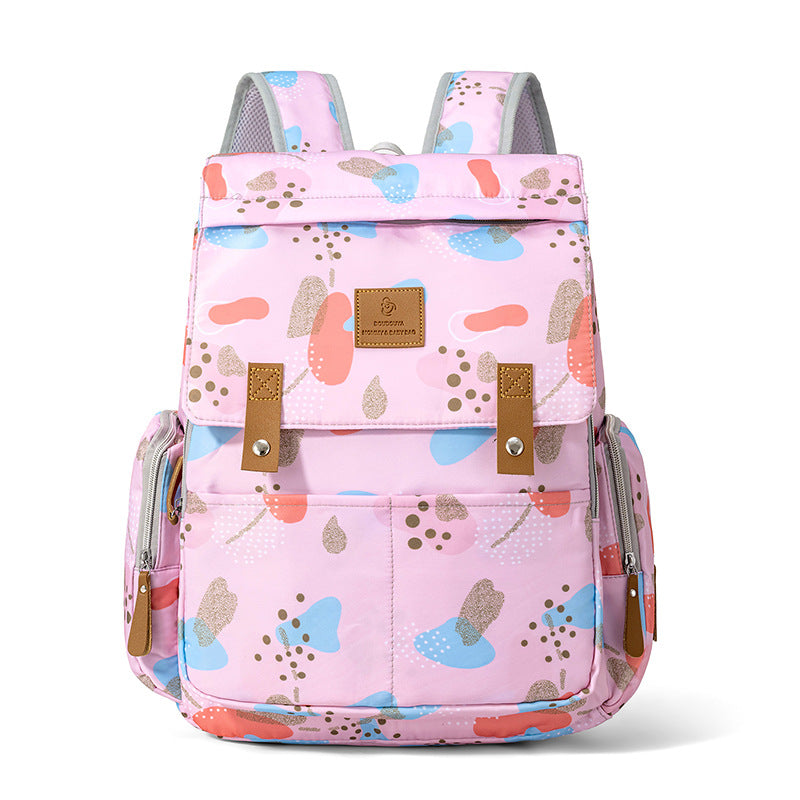 Playful Patterned Multi-Compartment Backpack Stornfield