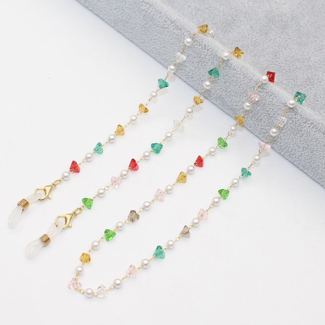 Stylish Pearl and Crystal Eyewear Chain Stornfield