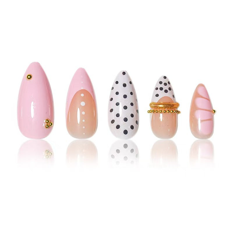 Artistic Polka Dot Press-On Nail Set Stornfield
