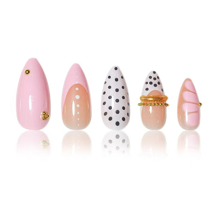 Artistic Polka Dot Press-On Nail Set Stornfield