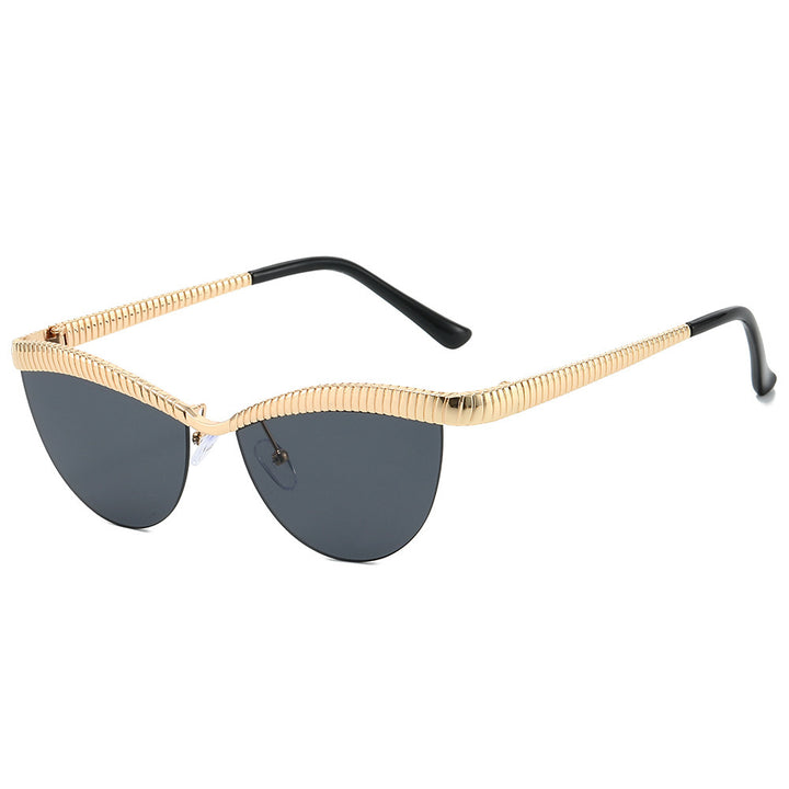 Statement Cat-Eye Sunglasses with Sculpted Metal Frames Stornfield