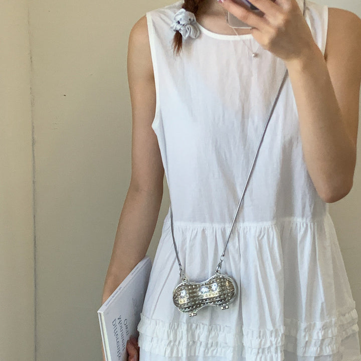 Glamorous Rhinestone Peanut-Shaped Crossbody Bag Stornfield