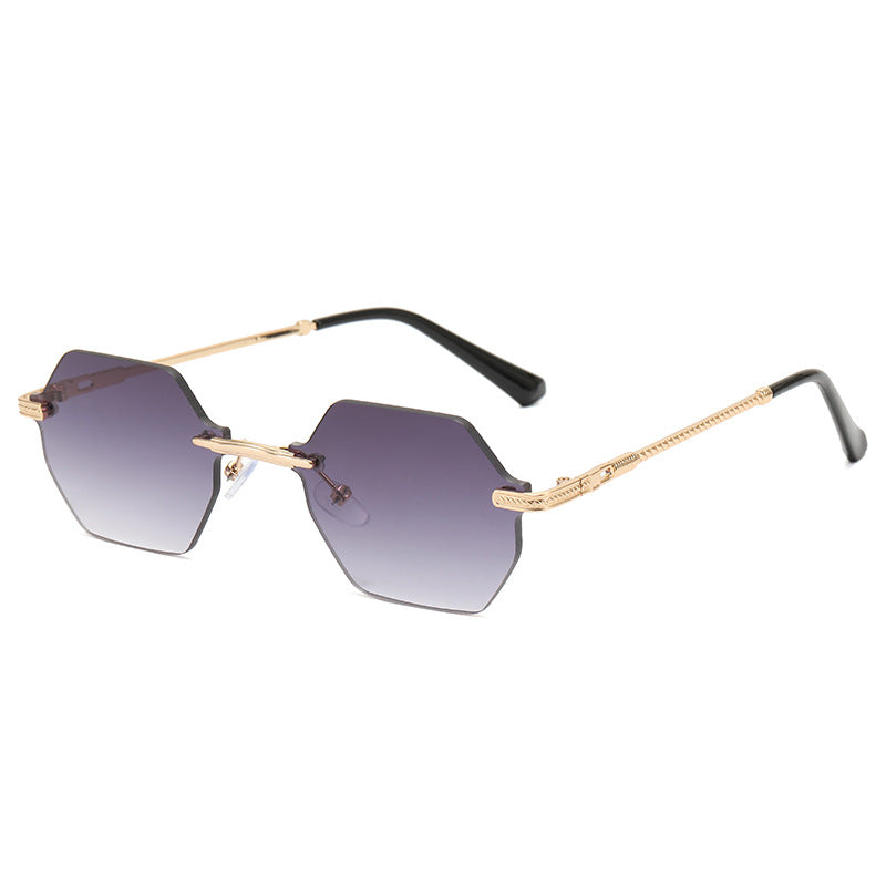 Women's hexagonal designer sunglasses with high-quality metal frame Stornfield