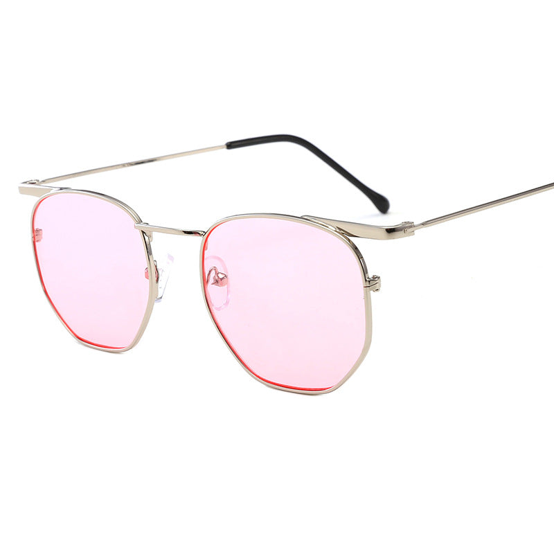 Women's fashionable geometric sunglasses with elegant metal frame Stornfield