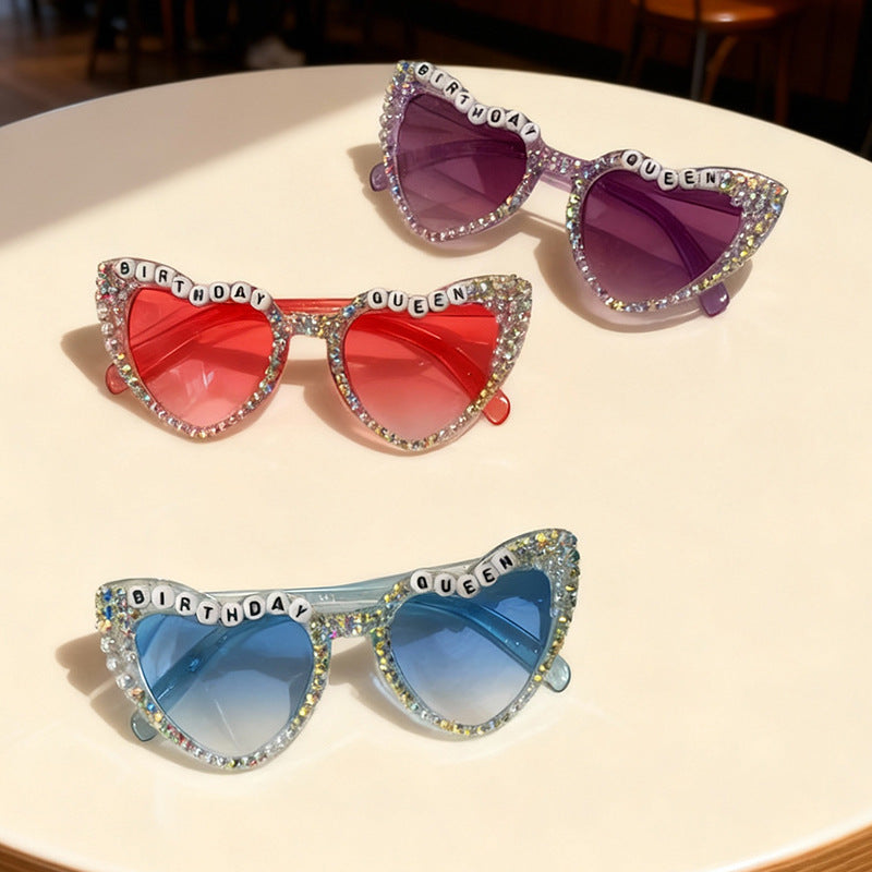 Rhinestone-Accented Birthday-Themed Sunglasses Stornfield