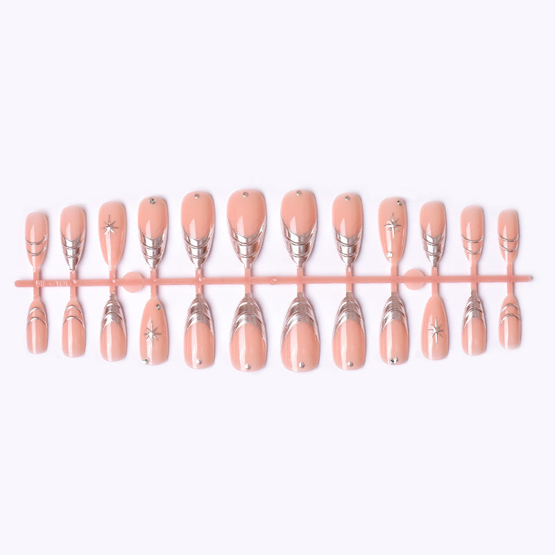 Decorative Metallic Accent Press-On Nails
