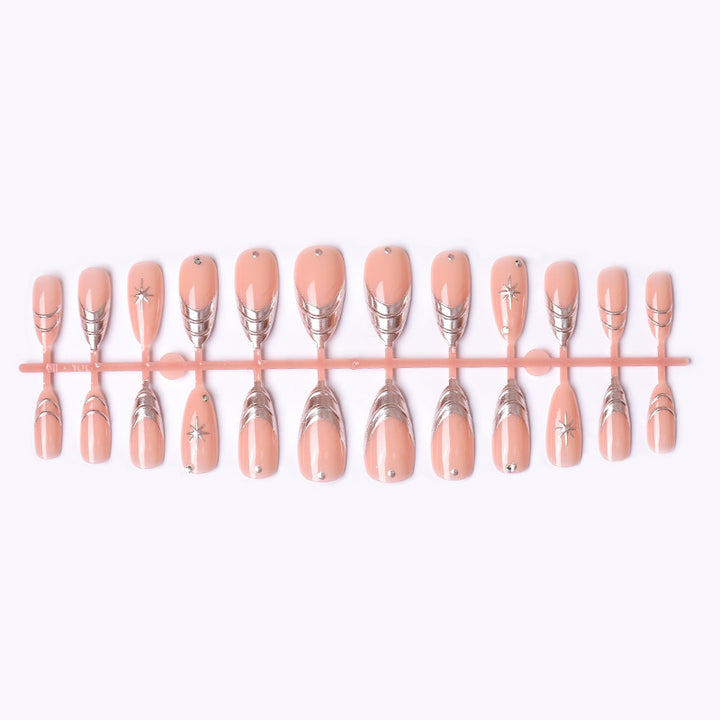 Decorative Metallic Accent Press-On Nails