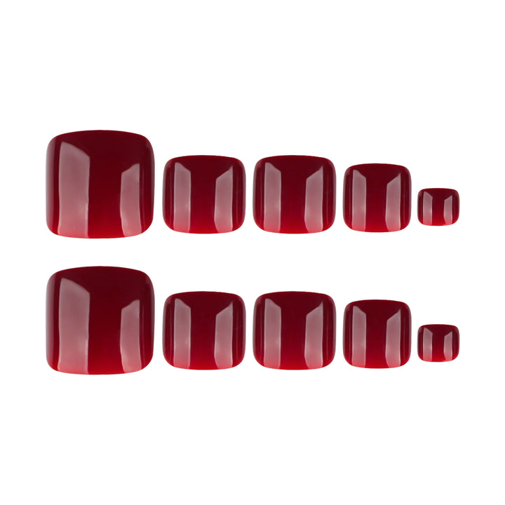 Elegant toenail art in luxurious Bordeaux look Stornfield