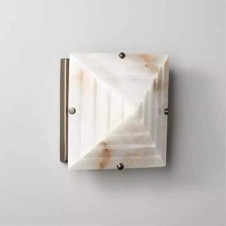 Geometric Alabaster Wall Sconce