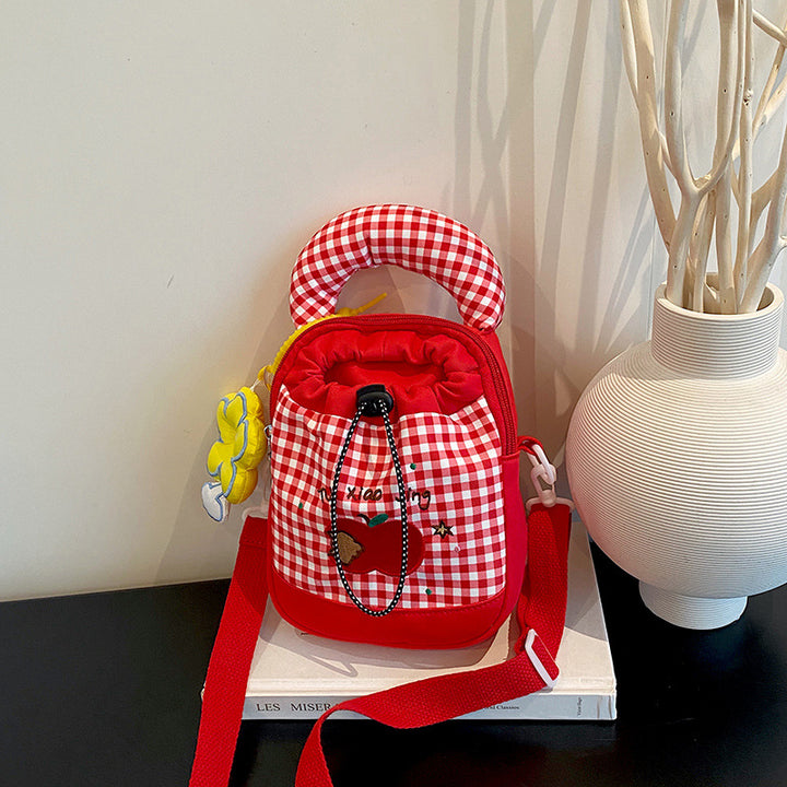 Playful Gingham Print Mini Backpack Stornfield