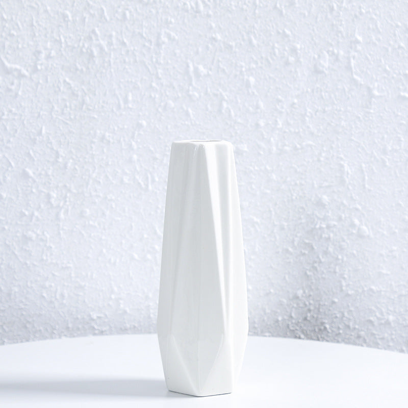 Geometric Faceted Ceramic Flower Vase Stornfeild