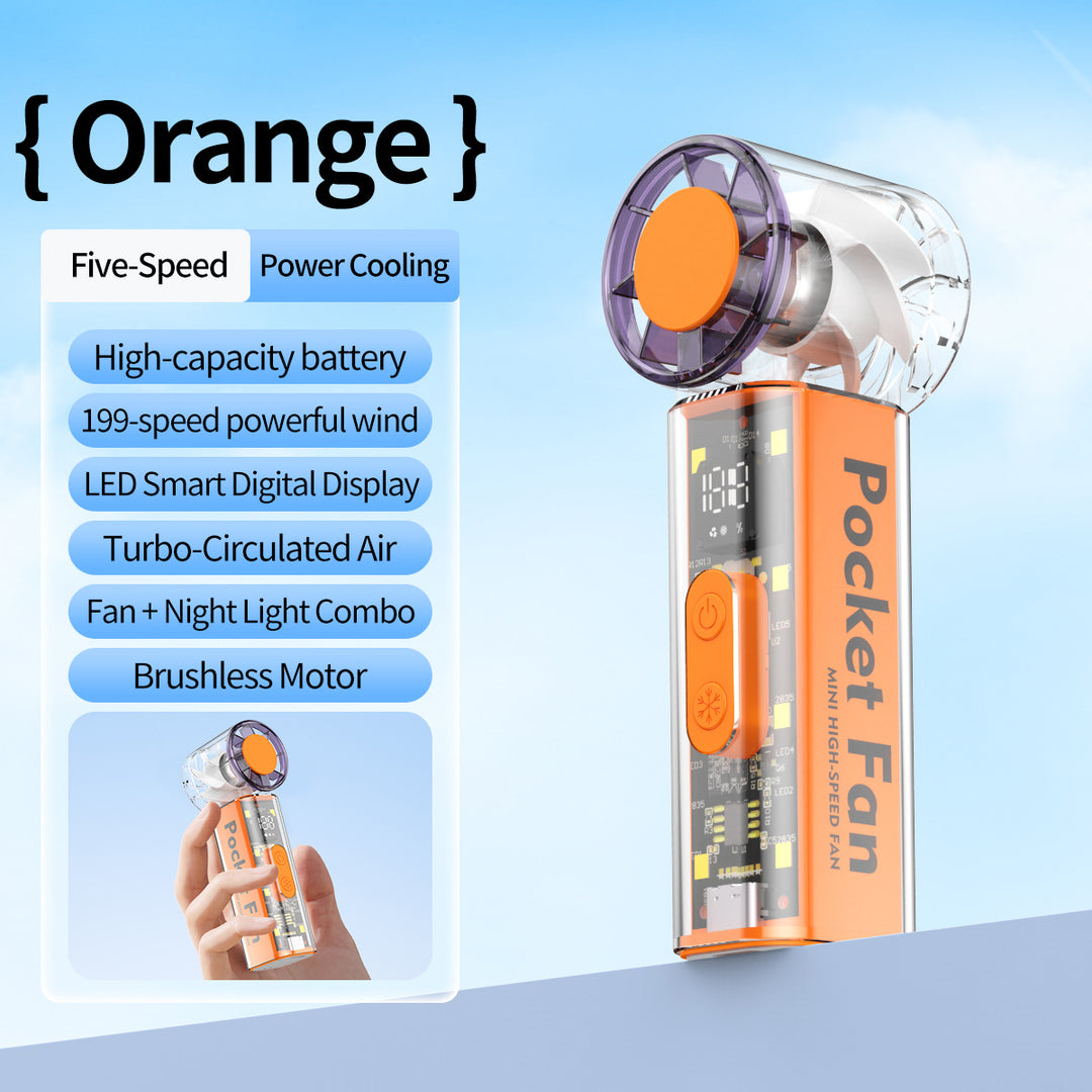Unisex Pocket-Sized High-Speed Cooling Fan Stornfield