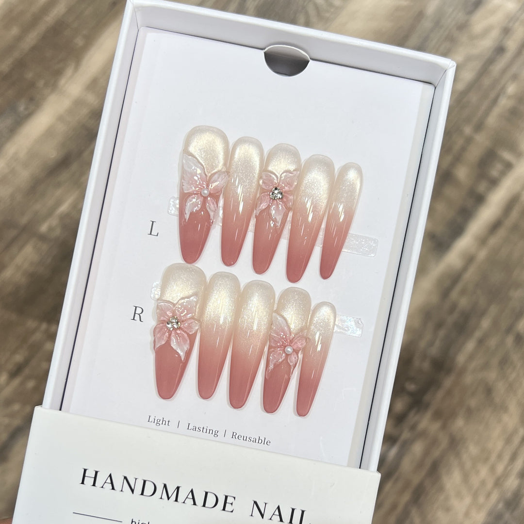 Floral Art Stiletto Press-On Nail Set Stornfield