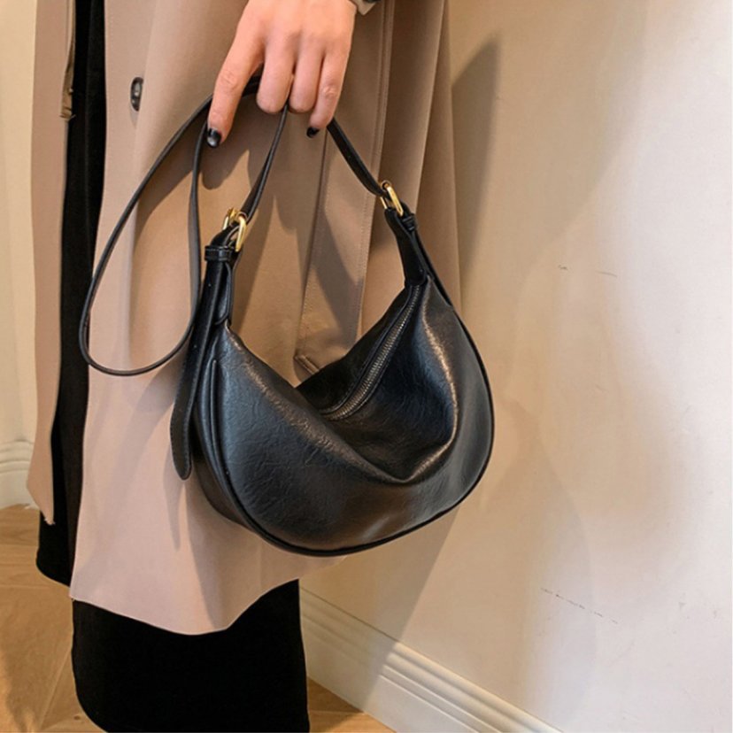 Sleek Crescent Shaped Crossbody Bag Stornfield