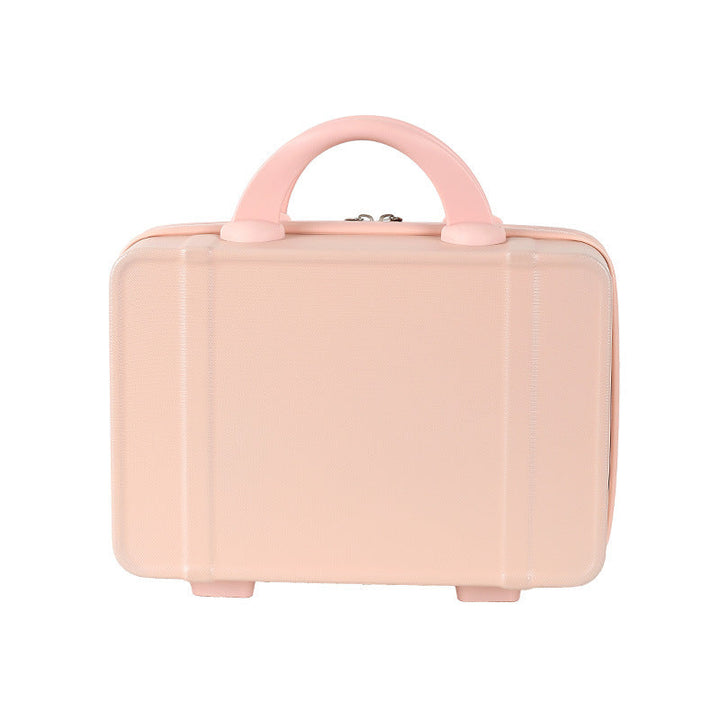 hard-shell travel cosmetic case with double-zip closure top handle and protective feet Stornfield