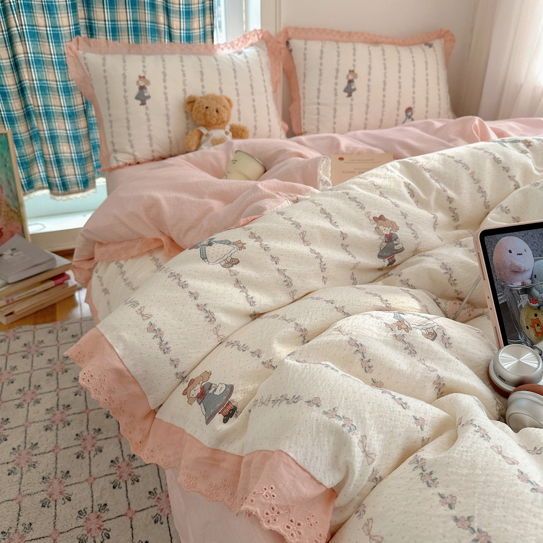 Vintage Floral Patterned Duvet Cover Set